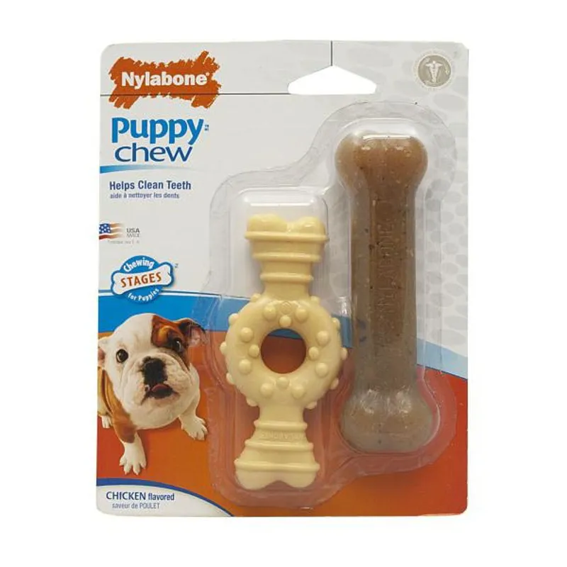Nylabone Puppy Chew Twin Ring Bone Petit